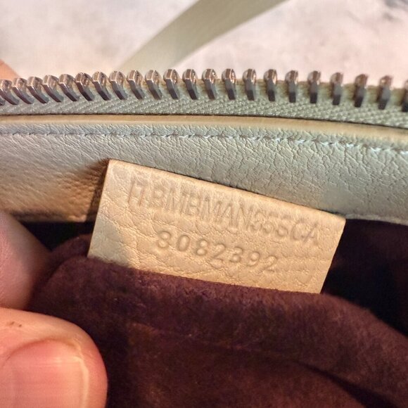 Burberry Knight Pale Green Leather Shoulder Bag with Silver hardware - Picture 11 of 16